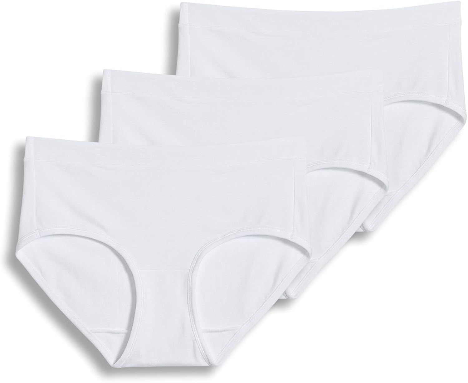 Jockey Women's Underwear Modern Cotton Stretch Hipster 3 Pack, White