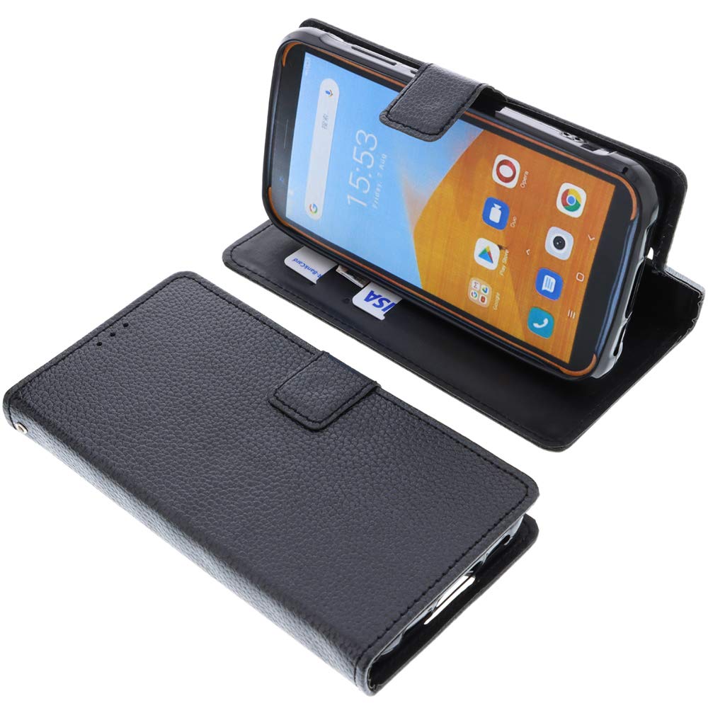 foto-kontor Cover compatible with Blackview BV4900 / BV4900S / BV4900 Pro book-style black case