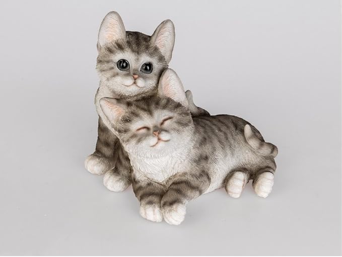 Katze Wanddeko Katzen Paar Herz Metall Deko Garten Tier Figur Skulptur Kater Minox Uz