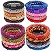 Fashion & Lifestyle Hair Ties Ponytail Holders - Large Boutique Girls Stretchy Elastic Hair Ropes Bands Styling Accessories for Women and Ladies Pack of 20, Random Mixed Color