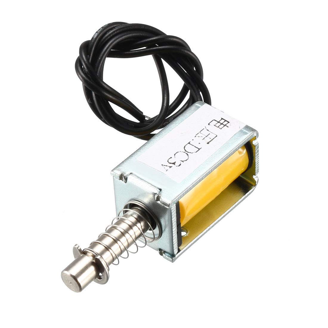 sourcing map DC3V 3mm Pull Type Solenoid Electromagnet, 3mm/15g 0mm/80g, Open Frame, Linear Motion