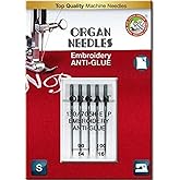 Organ Anti-Glue Super NonStick Embroidery Sewing Machine Assorted Needles – Size 90/14 & 100/16