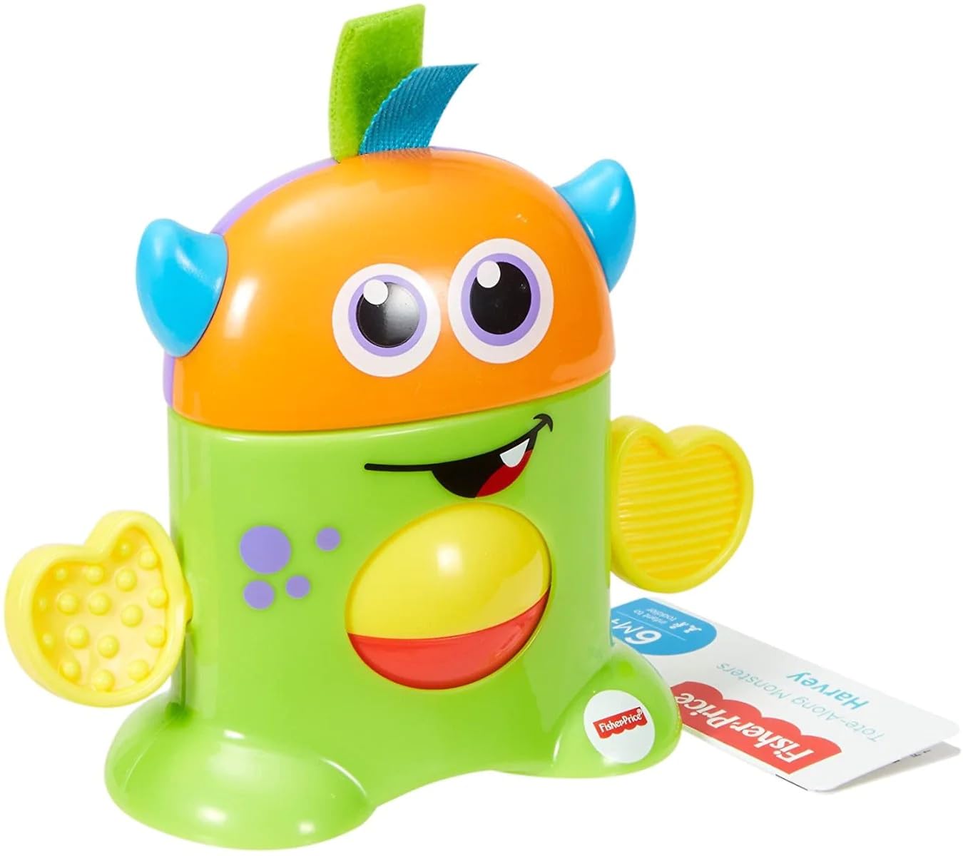 Fisher Price Tote-Along Monster Harvey Green/Orange (FHF81)