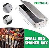 KEPKKU Stainless Steel BBQ Smoker Box for Charcoal/Gas Grills view 2