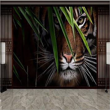 amazon com hwhz custom 3d tiger mural entrance animals tv background wallpaper 3d animal wallpaper 250x175cm furniture decor hwhz custom 3d tiger mural entrance animals tv background wallpaper 3d animal wallpaper 250x175cm