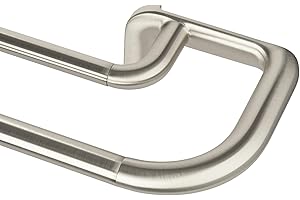 Umbra Twilight Double Curtain Rod Set – Wrap Around Design Ideal for Blackout or Room Darkening Panels, 30 to 84 Inches, Nick