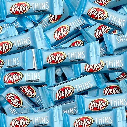 KITKAT THiNS Milk Chocolate Hazelnut Wafer Candy Bars, Bulk Pack 2