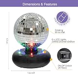 Global Gizmos Mini Disco Ball Light-Up 5 Inch USB Powered Party Tabletop view 2