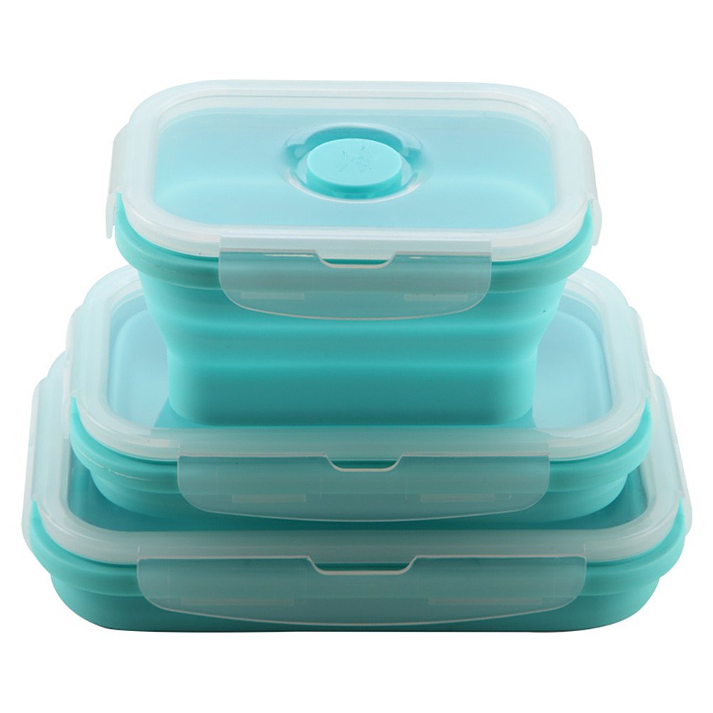 Silicone Collapsible Food Storage Containers Foldable Food Preservation