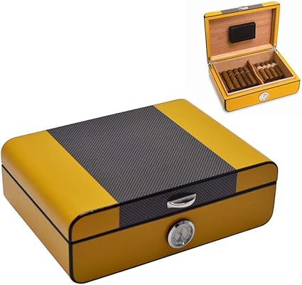 Caja De Humidificador De Puros, Humidor De Escritorio Forrado ...