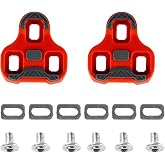 SUKOUSRAM Bike Cleats Compatible with Look Keo Pedals | TPU Anti-Slip Surface, Position Memory Function, Multi-Angle Adjustment 0-9 Degree