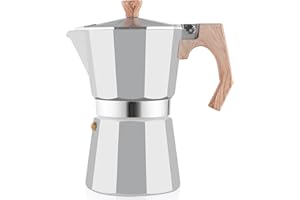 wedrink Stovetop Espresso Maker Aluminum Moka Pot 6 Cups Cuban Coffee Maker Stovetop Coffee Maker Moka Italian Espresso