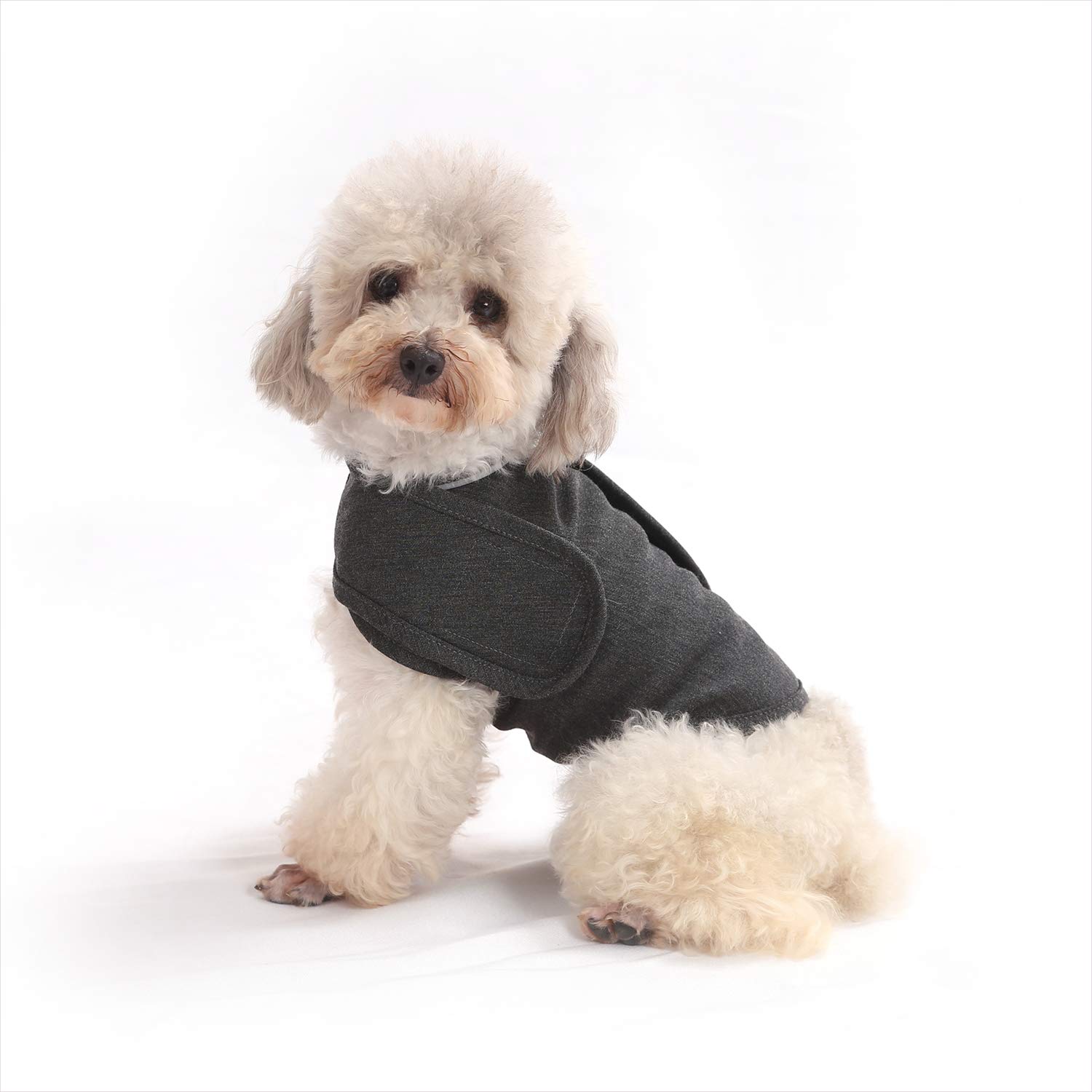 Dog Anxiety Relief Coat,Lightweight Wrap Anxiety Jacket Shirt for Anxious Pets Keep Calming Comfort(Grey,XS)