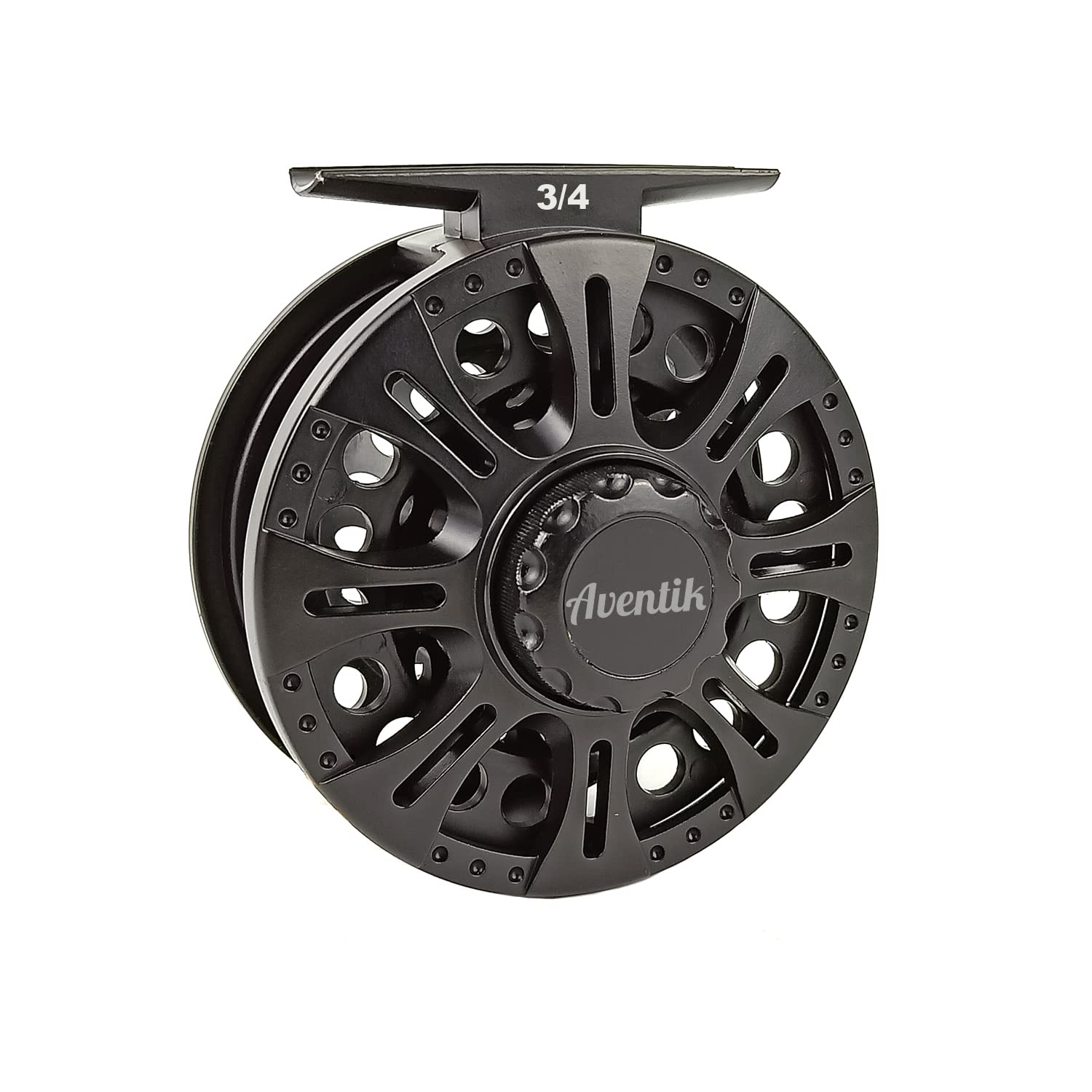 Photo 1 of Aventik Z Fly Reel Center Drag System Classic III Graphite Large Arbor Sizes 3/4, 5/6, 7/8 Fly Fishing Reels(3/4)