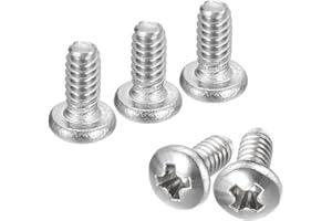 uxcell #4-40x1/4 Pan Head Machine Screws, 304 Stainless Steel 18-8 Screw, Phillips Drive, Fully Threaded, Bright Finish, Pack of 25