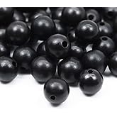 Prometis 200pcs 8mm Natural Sandalwood Round Beads Gorgeous Craft Handmade Polished Spacer Mala Pray Beads with Elastic Cord for Bracelets DIY Rosary Tasbih Jewelry Making