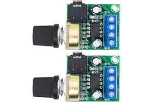 Acxico 2Pcs LM386 10W Mini Power Amplifier Board Audio Amplifier Module DC 3-12V Volume Adjustable Control