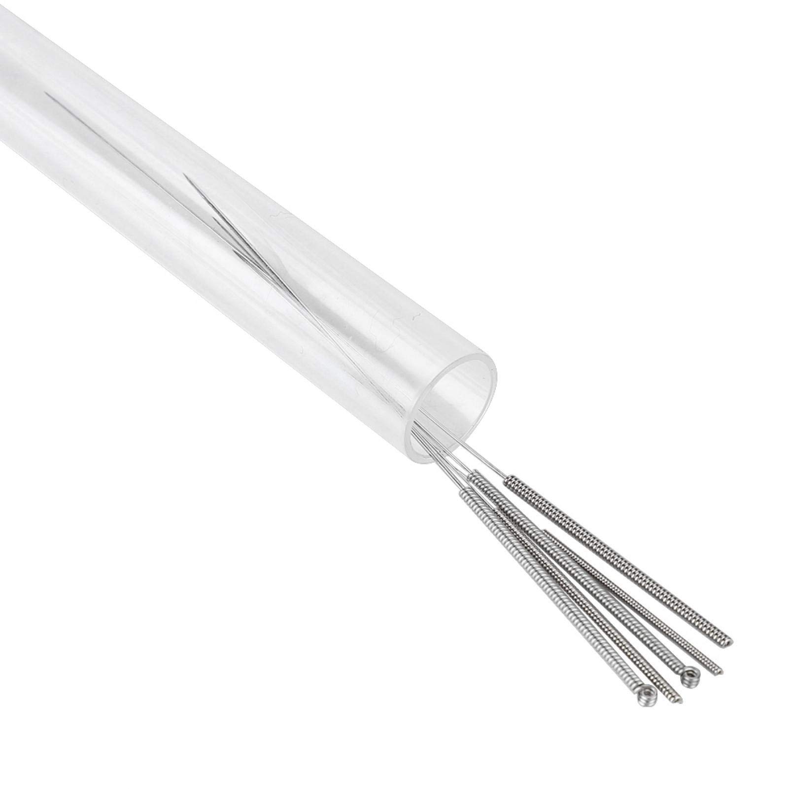 PUSOKEI 5Pcs 3D Printer Cleaning Needles 0.2mm 0.3mm 0.4mm 0.5mm 0.6mm Cleaning Needles Kit for Duplicator, RepRap, 3D Printer (Silver)