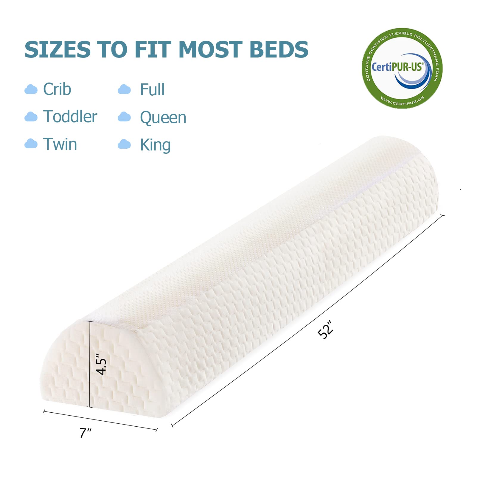 UBBCARE Bed Rail for Toddlers, Bed Bumper for Toddlers, Toddler Bed Bumper with Washable Cover, Rails Guard for Baby, and Seniors, Fit for Twin, Full, Queen Size Beds