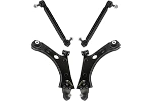TRQ Front Suspension Kit Control Arm with Ball Joint Sway Bar Stabilizer Link Compatible with 2016-2019 Fiat 500X 2017-2021 Jeep Compass 2015-2021 Renegade