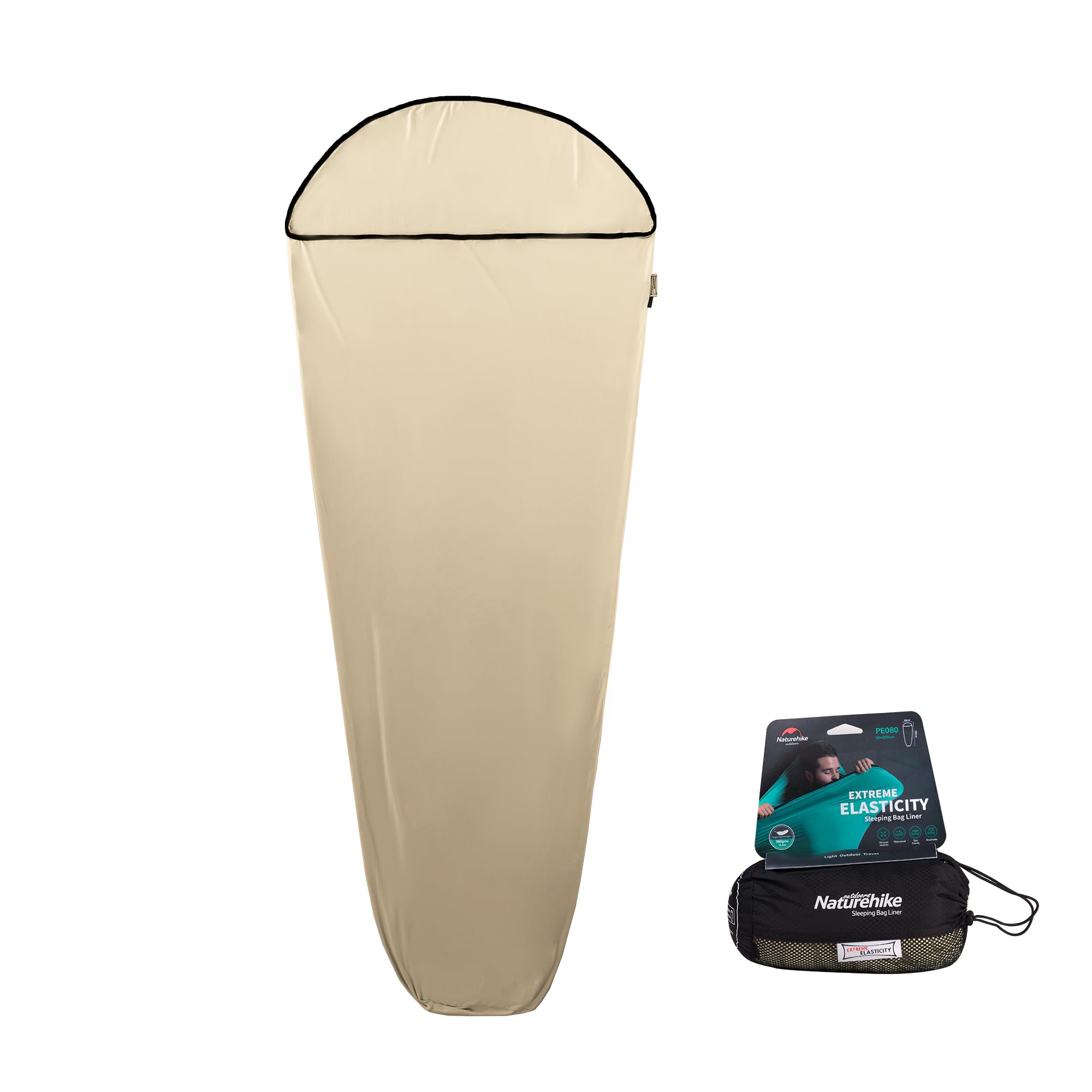 Naturehike インナーシーツ シュラフ トラベルシーツ シュラフライナー 超軽量 コンパクト 高い弾性 肌触り良い 速乾 保温 吸湿 丸洗い可能 アウトドア キャンプ ホテル 山小屋 防災 寝袋内 室内 車中泊 収納袋付き商品画像