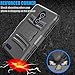 ZTE Max XL Case, ZTE ZMax Pro Holster Clip, ZTE Grand X Max 2 / Imperial Max Case, Tekcoo [Hoplite] [Black] Shock Absorbing Locking Belt Defender Heavy Kickstand Cover for ZTE Kirk Z981 Z988 Z963U