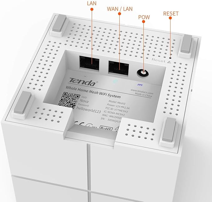 Tenda Mw6 Nova Ac1200 Whole Home Wi Fi Mesh System Pack Of 3 White Amazon Co Uk Computers Accessories