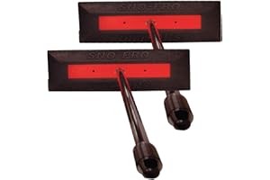 SNOBRUM SNO Pro, 48 Inch Handle - Professional Grade Vehicle Snow Broom and Snow Remover for Cars and Trucks - Made in The USA, Push-Broom Design - Non-Scratch Automotive Snow Removal - 2 Pack