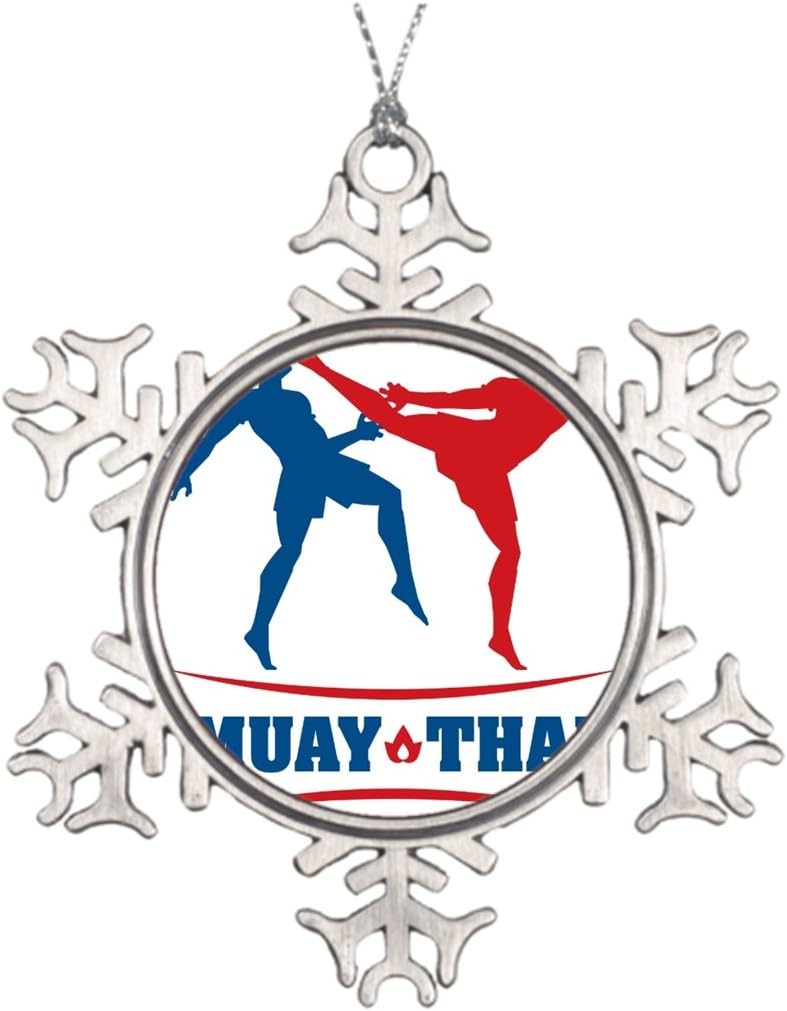 Tlbfresapo6 Tree Branch Decoration Muay Thai Christmas Tree Snowflake Ornament Tapout