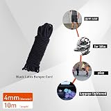 Fantasyon 4mm Black Elastic Cord 10m Bungee Rope for DIY Tent Pole view 3