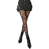 Psixnc Floral Tights, Sexy High Waist Fishnet Tights - Premium Women's Stretchy Fishnet Stockings for Women, Trendy and Comfortable