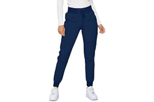 Monarch Uniforms Womens Jogger Scrubs Ribbed Jogger Scrub Pants for Women