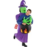 Morph, Inflatable Witch Costume, Halloween Costumes for Adults | Witch Inflatable Costume & Fan, Inflates in 60 Seconds, 4+ Hours Use Time, Functional Pocket, Perfect for Halloween
