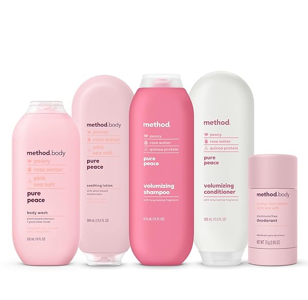 METHOD BODY WASH, PURE PEACE, PARABEN AND PHTHALATE FREE, 18 OZ (PACK OF 1)
