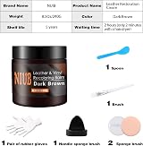 NIUB Leather Recoloring Balm 8.5oz Dark Brown Leather Color Restorer view 7