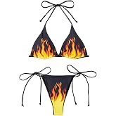 Shurhome 2Pcs Bikinis Set Woman Swimsuit Push Up Bra Bikinis Set 2 Pieces Swimwear Bathing Suit Beachwear String Bikinis Set