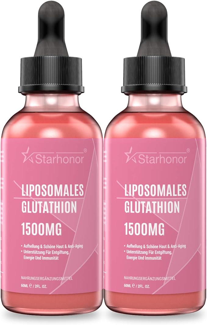Starhonor 2 Pack Liposomal Glutathione Liquid, Setria® L Glutathione