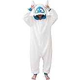 dressfan Kids Teens Snow Monster Onesie Costume Christmas Monster Halloween Costume
