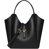 Eiyye Genuine Leather Bucket Bag for Women Bucket Purse Handbag Casual Shoulder Crossbody Bag for Work Travel Shopping