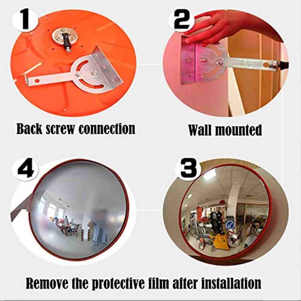 80cm Convex Mirror Portable Traffic Blind Spot Mirror Corner Roadside