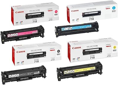 Canon 718 Black Cyan Magenta Yellow Toner Cartridges Multipack for i-SENSYS