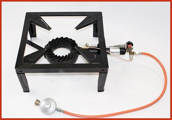 Hockerkocher Gaskocher 4 TP 7,5 KW mit Piezo und Zündsicherung