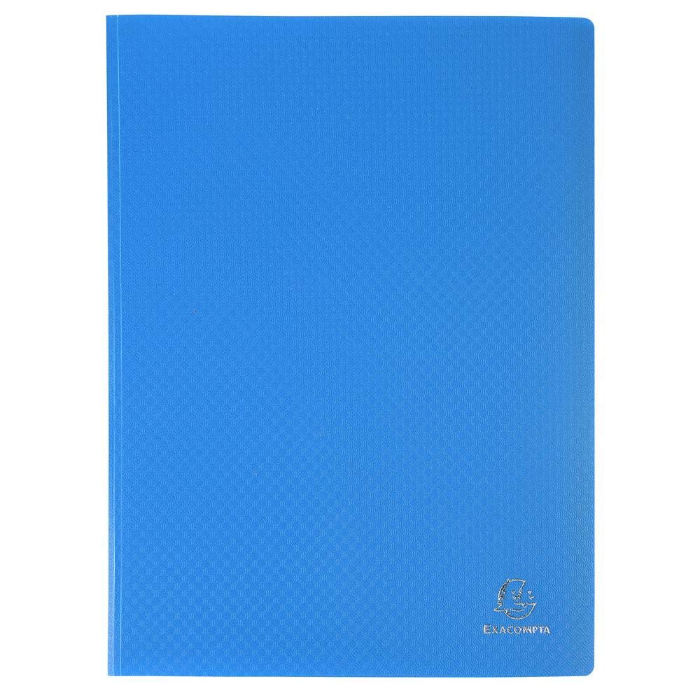 Exacompta - Ref 8562E - Soft PP Display Book - Suitable for A4 Documents, Made from Polypropylene, Lightweight, 60 Pockets, 120 Viewing Pages - Blue Cover