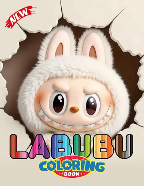 Labubu Colouring book Official: 110 Pages of Labubu Coloring Fun for Kids, Teens & Adults, Double-sided printing with bonus pages: Maze, Spot the ... Draw Your Own Labubu & Cut-out Memory Game