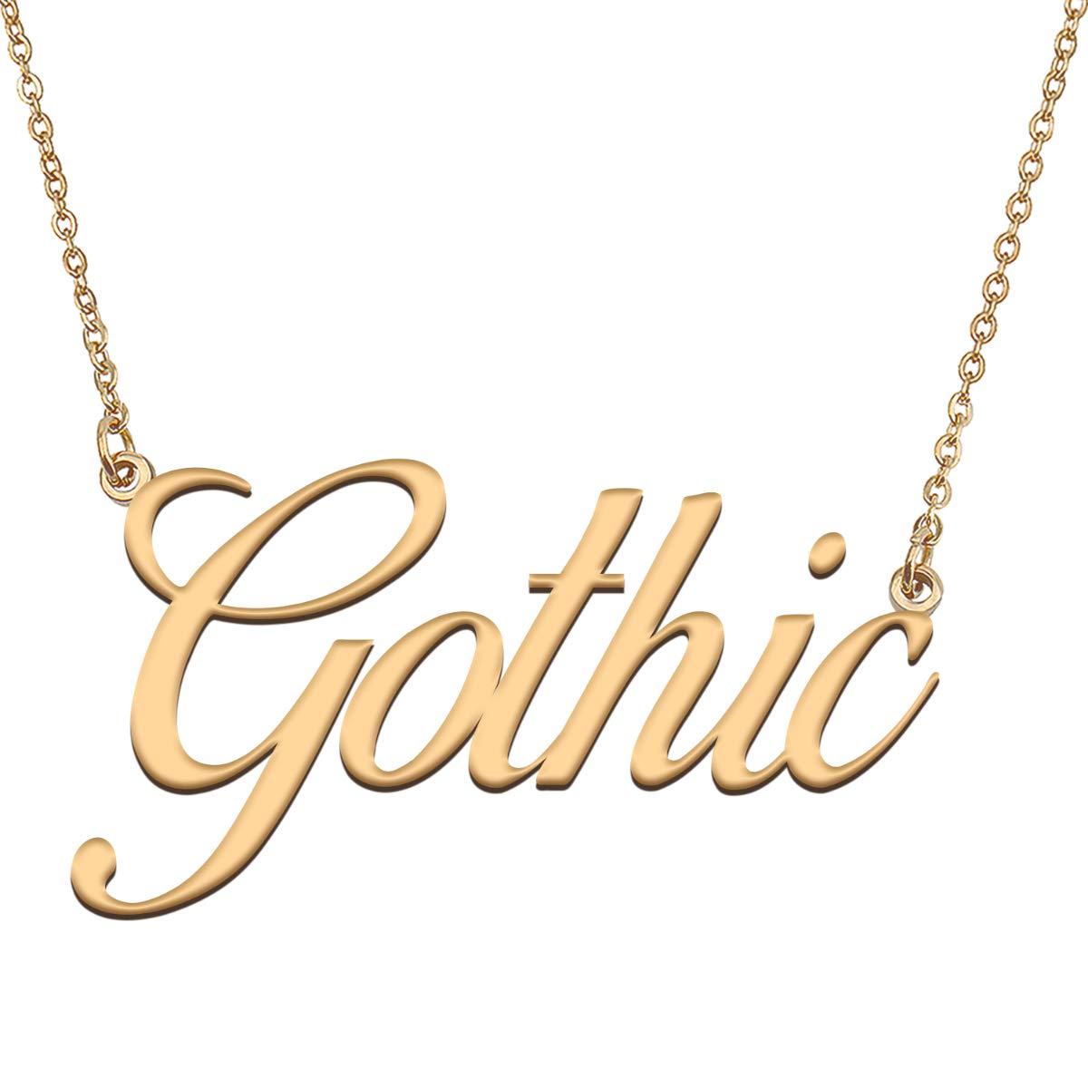 HUAN XUN Customized Custom Simple Any Name Necklace