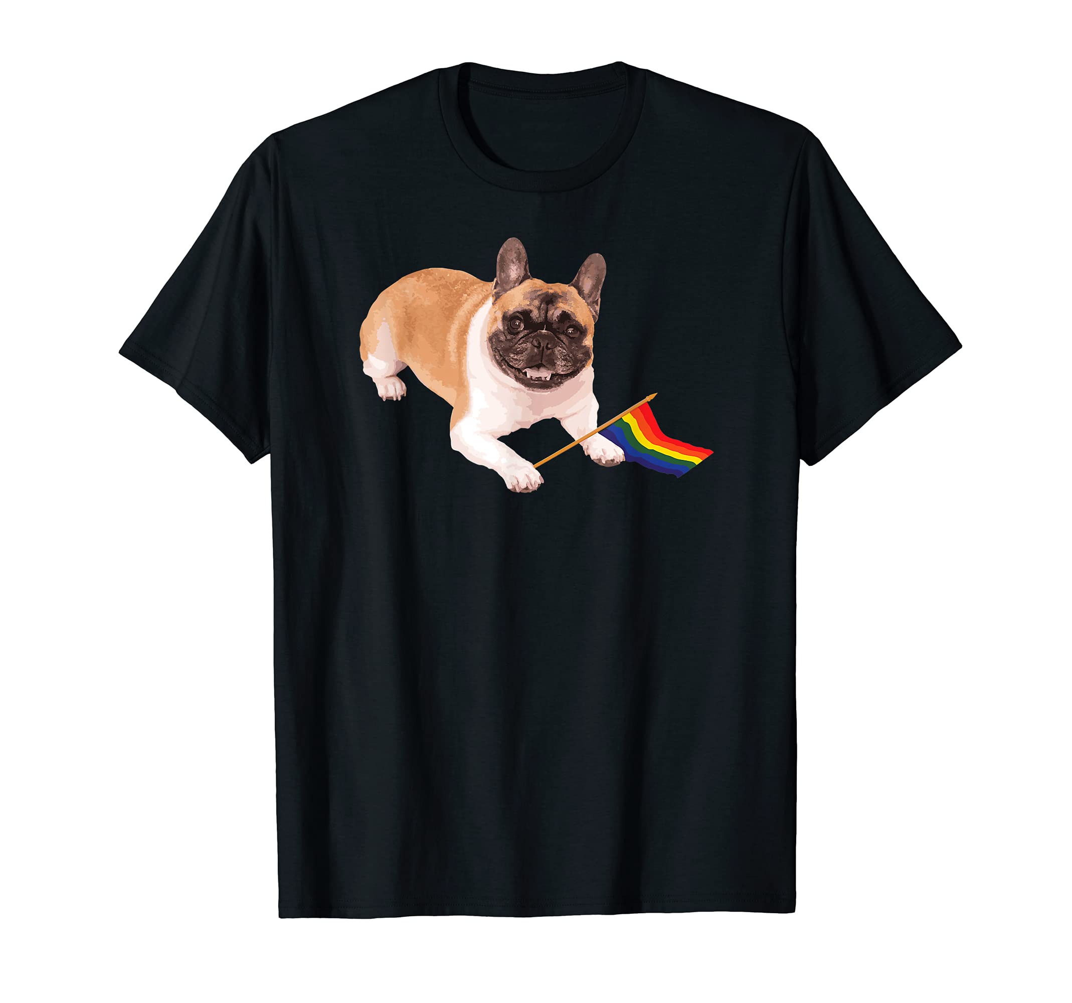 Pride LGBT Dog Doggy Gay Lesbian Bisexual Trans Rainbow Flag T-Shirt