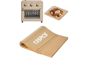 135PCs Air Fryer Parchment Paper Liners Compatible with Our Place Wonder Oven 12.7QT/12L Air Fryer Toaster Oven, Pre-Cut Non 