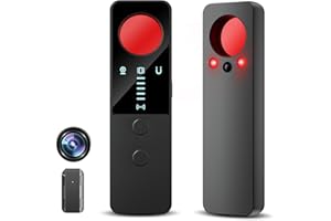 DQKK Hidden Camera Detectors - 2025 Upgraded GPS Tracker Detector - Bug Sweeper Detector and Camera Detector - RF Detector Spy Camera Finder for Travel, Hotels, Home, Office and Car - Black