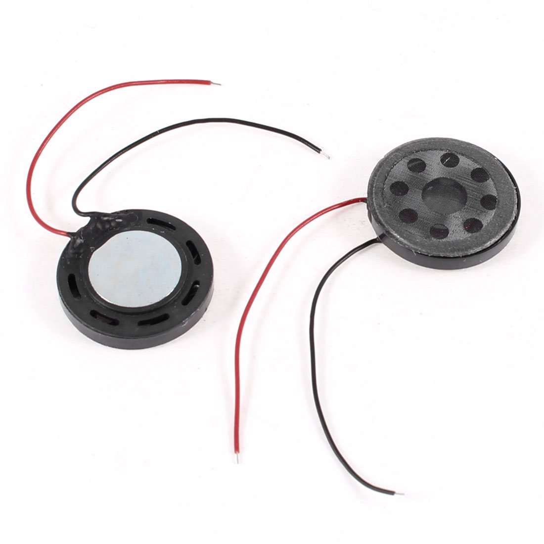 sourcing map 2pcs 20mm Round Magnetic Magnet Speaker Tweeter Horn 8 Ohm 1W