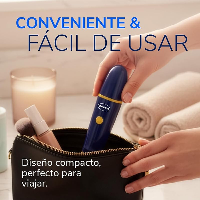 Lima eléctrica para pedicura de Dr. Scholl's: exfolia y elimina durezas y callos al instante. Suaviza los pies en segundos. Pule con suavidad. Ideal para viajes. Incluye pilas AAA